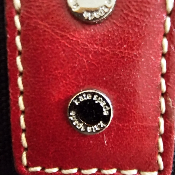 KATE SPADE Women's Satchel Box Bag Black w Red Leather - Picture 10 of 10